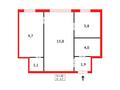 2-комнатная квартира · 38.3 м² · 1/2 этаж, мкр Михайловка , Седова 7 за 11.5 млн ₸ в Караганде, Казыбек би р-н — фото 8