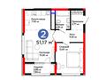 2-комнатная квартира · 51.17 м², Бухар жырау 20 за ~ 45.6 млн 〒 в Астане, Нура р-н — фото 3