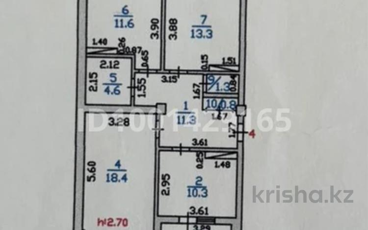 3-комнатная квартира · 75.6 м² · 2/5 этаж, Б.Ашимова 6 за 30 млн 〒 в Талдыкоргане, мкр Болашак — фото 2