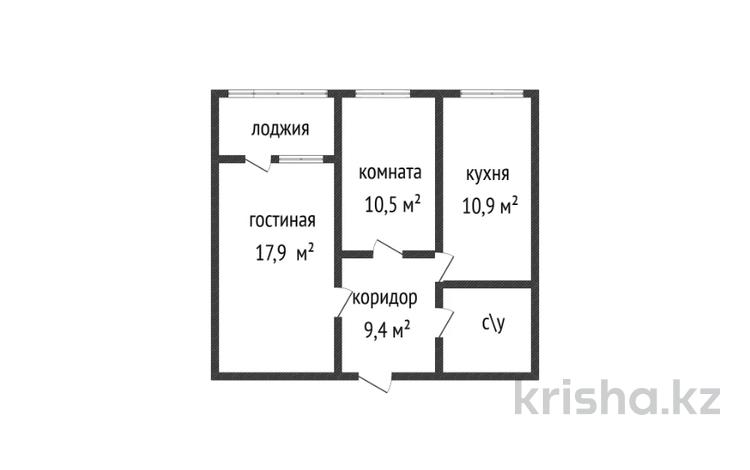 2-бөлмелі пәтер · 54.9 м² · 4/6 қабат, Береке шағын ауданы 50, бағасы: 26.5 млн ₸ в Костанае, Микрорайон Береке — фото 2