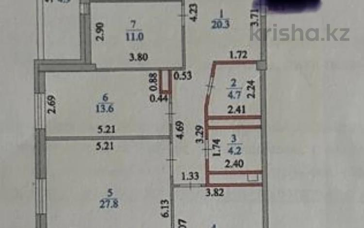 3-бөлмелі пәтер · 120 м² · 3/12 қабат, Нажимеденова 34, бағасы: 70 млн ₸ в Астане, Сарайшык р-н — фото 2