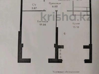 1-комнатная квартира · 46 м² · 3/6 этаж, Чернышевского за 22.9 млн ₸ в Алматы, Турксибский р-н