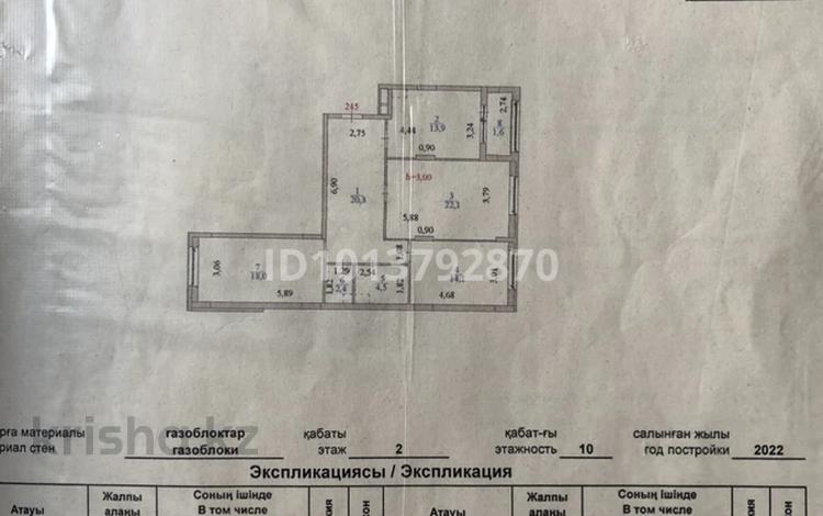 3-комнатная квартира · 96.9 м² · 2/10 этаж, Кабанбай батыра 64 — Рыскулова за 88 млн ₸ в Астане, Есильский р-н — фото 2