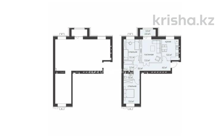 3-бөлмелі пәтер · 78.9 м² · 7/9 қабат, ​067-й учетный квартал 464/6, бағасы: 28 млн ₸ в Караганде, Алихана Бокейханова р-н — фото 2