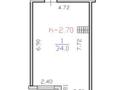 1-бөлмелі пәтер · 34 м² · 4/9 қабат, Жунисова 2/25, бағасы: 26.5 млн ₸ в Алматы, Наурызбайский р-н — фото 23