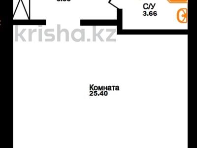 1-комнатная квартира · 24.66 м² · 3/5 этаж, Иманова 37 — Бейсекбаева за ~ 12 млн ₸ в Астане, р-н Байконур