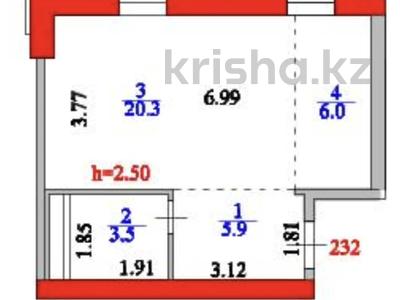 1-бөлмелі пәтер · 37.4 м² · 10/10 қабат, Кургальжинское шоссе 22/1, бағасы: 11.3 млн ₸ в Астане, Нура р-н