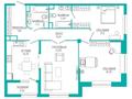 3-комнатная квартира · 102.28 м² · 12/12 этаж, Басенова 10 за 125 млн ₸ в Алматы, Бостандыкский р-н — фото 23