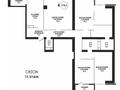 4-бөлмелі пәтер · 170.3 м² · 14/33 қабат, Аль-фараби 15/1 — Козыбаева, бағасы: ~ 143.7 млн ₸ в Алматы, Бостандыкский р-н