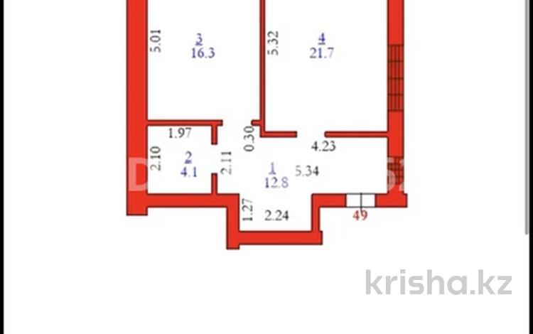 2-бөлмелі пәтер · 55 м² · 9/9 қабат, мкр. Алтын орда 24, бағасы: 25 млн ₸ в Актобе — фото 2