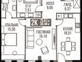 2-комнатная квартира · 76.6 м² · 13/13 этаж, Сагадата Нурмагамбетова за ~ 44.1 млн 〒 в Астане, Сарайшык р-н — фото 7
