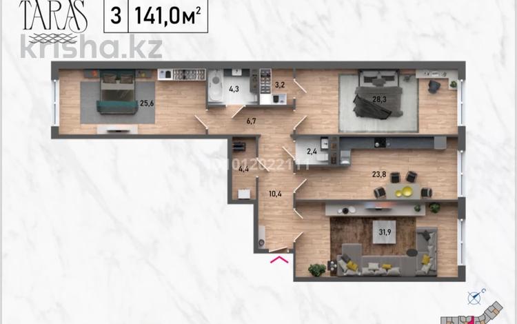 3-комнатная квартира · 141 м² · 7/12 этаж, 7-й мкр, 7А мкр. уч.№18 — Море за ~ 63.5 млн ₸ в Актау — фото 2