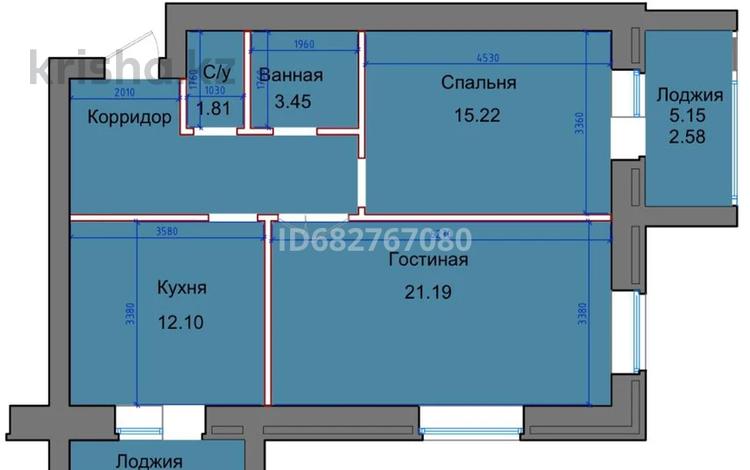 2-комнатная квартира, 68.68 м², 6/9 этаж, Потанина 118 за 18 млн 〒 в Кокшетау — фото 2