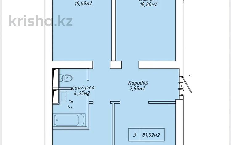 3-бөлмелі пәтер · 81.92 м² · 2/5 қабат, мкр 38, бағасы: ~ 15.5 млн ₸ в Актау, 38-й мкр — фото 2