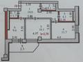 2-бөлмелі пәтер · 62.6 м² · 3/16 қабат, Жабаева 36, бағасы: 27 млн ₸ в Петропавловске