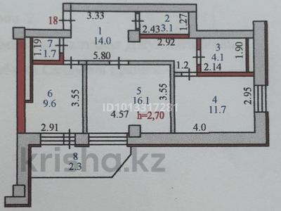 2-комнатная квартира · 62.6 м² · 3/16 этаж, Жабаева 36 за 27 млн ₸ в Петропавловске