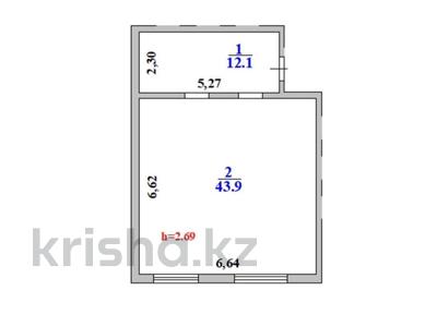 1-бөлмелі пәтер · 56 м² · 6/10 қабат, Алтын Орда 7/1а, бағасы: 24 млн ₸ в Алматы, Наурызбайский р-н