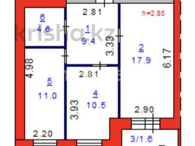 2-бөлмелі пәтер · 52 м² · 1/5 қабат, Микрорайон Береке, Мкр. Береке, 44, бағасы: 170 000 ₸ в Костанае