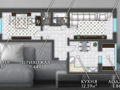 2-комнатная квартира · 65.71 м² · 5/9 этаж, мкр. Алтын орда, Мустафы Шокая за 20.8 млн 〒 в Актобе