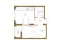 1-комнатная квартира · 47.08 м² · 2 этаж, Достык 8/2 — Без комиссии|Рассрочка и ипотека за ~ 35.1 млн ₸ в Астане