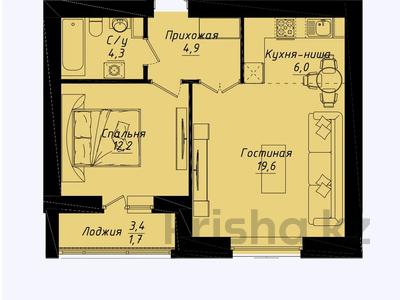 2-комнатная квартира · 48.7 м² · 12 этаж, Улы дала 40 за 26.5 млн ₸ в Астане, Нура р-н