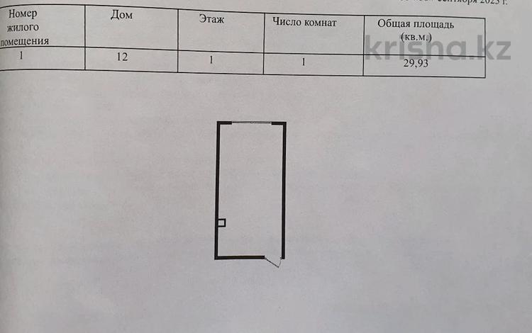 1-комнатная квартира · 27.93 м² · 1/9 этаж, мкр Кайрат, Сыбызгы 300/1 за 15.5 млн ₸ в Алматы, Турксибский р-н — фото 3
