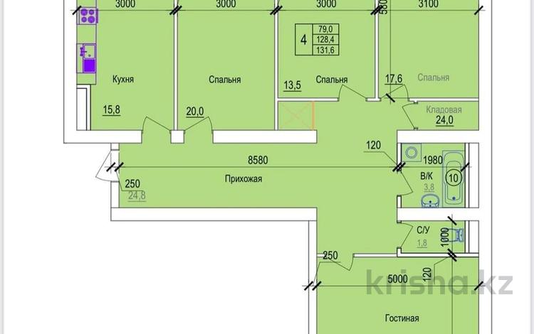 4-бөлмелі пәтер · 132 м² · 3/7 қабат, 32В мкр 68, бағасы: 25 млн ₸ в Актау — фото 2