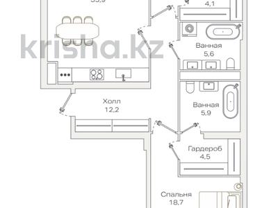 3-комнатная квартира · 102.4 м² · 2/9 этаж, Проспект Аль-Фараби и улица Маркова за ~ 143 млн ₸ в Алматы, Бостандыкский р-н