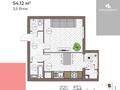 2-комнатная квартира · 55 м² · 5/5 этаж, Квартал 160 уч. 761 — 11-я улица за 28 млн ₸ в Туркестане — фото 5