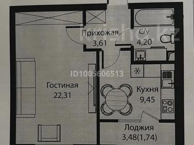 1-бөлмелі пәтер · 40 м² · 3/12 қабат, Тауелсиздик 25/2, бағасы: 32.5 млн ₸ в Астане, Алматы р-н