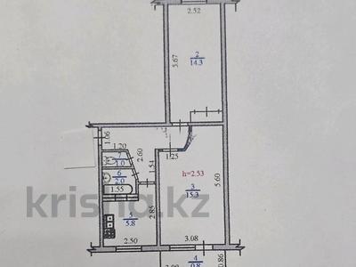 2-бөлмелі пәтер · 46 м² · 5/5 қабат, Көктем-3 ш/а., бағасы: 34 млн ₸ в Алматы, Бостандыкский р-н