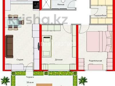 3-комнатная квартира · 87.3 м² · 2/6 этаж, Кайрат микрорайон за 52 млн ₸ в Алматы, Турксибский р-н