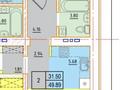 1-комнатная квартира · 49.89 м² · 5/6 этаж, Микрорайон Береке 23 за 20 млн ₸ в Костанае — фото 2