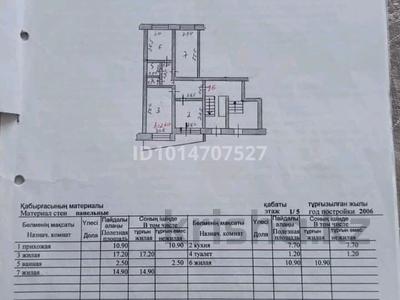 3-комнатная квартира · 65 м² · 1/5 этаж, Дружба 22 за 12 млн ₸ в Кандыагаш
