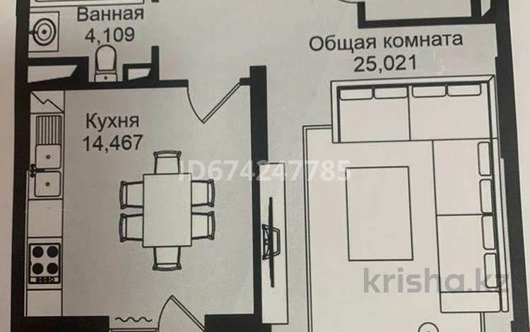 1-комнатная квартира, 57 м², 12/13 этаж, Туран 78/1 за 20 млн 〒 в Астане, Есильский р-н — фото 2