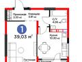 1-бөлмелі пәтер · 39.3 м² · 3/9 қабат, Райымбека 219Б, бағасы: 38 млн ₸ в Алматы, Жетысуский р-н — фото 8