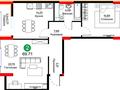 2-комнатная квартира · 70.6 м² · 6/12 этаж, Е-429 26 — СРОЧНО! БЕЗ КОМИССИИ! за 40 млн ₸ в Астане, Нура р-н