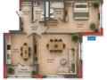 2-комнатная квартира · 77.8 м² · 15/15 этаж, Турар Рыскулов 3 за 93 млн ₸ в Астане, Есильский р-н