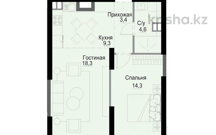 2-комнатная квартира, 52 м², 4/16 этаж, Жандосова за ~ 29 млн 〒 в Алматы, Бостандыкский р-н — фото 4