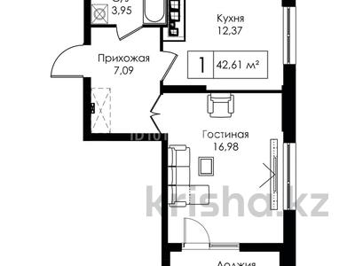1-бөлмелі пәтер · 43 м² · 20/20 қабат, Толе би 20 — Толе Би, бағасы: ~ 29.5 млн ₸ в Астане, Нура р-н