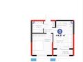 2-комнатная квартира · 44.86 м² · 2/12 этаж, мкр Тараз, Рыскулова 22В за 36 млн ₸ в Шымкенте, Аль-Фарабийский р-н