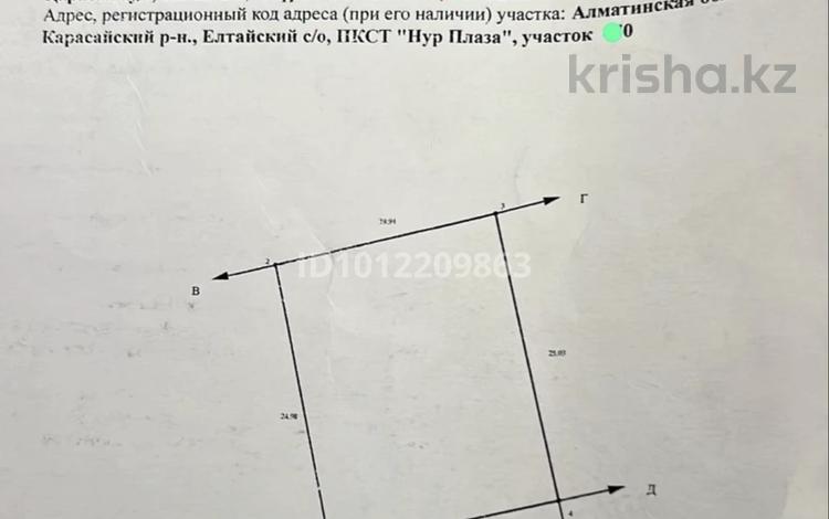 Жер телімі · 5 сотық, Көкөзек — Пкст НұрПлаза, бағасы: 2.9 млн ₸ в Алматы, Алатауский р-н — фото 2