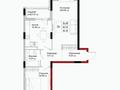 2-бөлмелі пәтер · 64.16 м² · 2/9 қабат, Е 908 22, бағасы: ~ 27.3 млн ₸ в Астане, Нура р-н