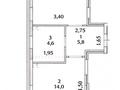 1-комнатная квартира · 48 м² · 10/17 этаж, Е-882 за 24.5 млн ₸ в Астане, Нура р-н — фото 4