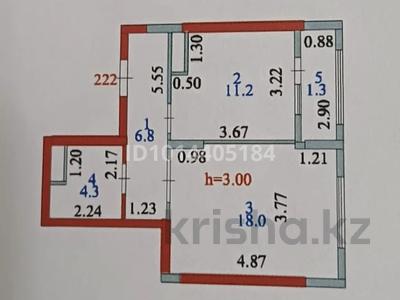 1-бөлмелі пәтер · 41.6 м² · 6/12 қабат, Майкайын 14 — Бауыржана Момышулы, бағасы: 27 млн ₸ в Астане, Алматы р-н