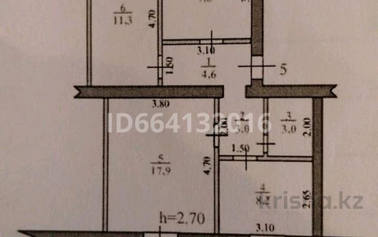 3-комнатная квартира, 59 м², 3/3 этаж, Д. НУРПЕЙСОВА 14/2 — Мухита за 15 млн 〒 в Уральске — фото 8