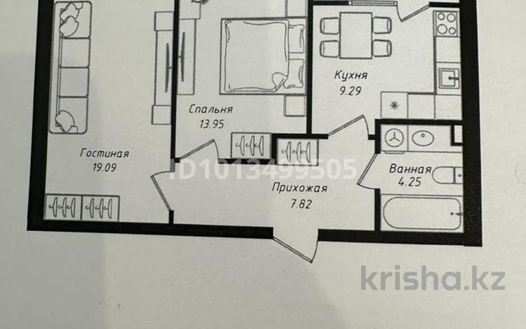 2-комнатная квартира · 56.21 м² · 12/12 этаж, Чингиз Айтматов 77/11 за 27.5 млн ₸ в Астане, Сарыарка р-н — фото 2