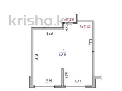 1-комнатная квартира · 42.6 м² · 1/9 этаж, микр.Кайрат 153/30 кор.6 — Бухтарминская за 25.5 млн ₸ в Алматы, Турксибский р-н