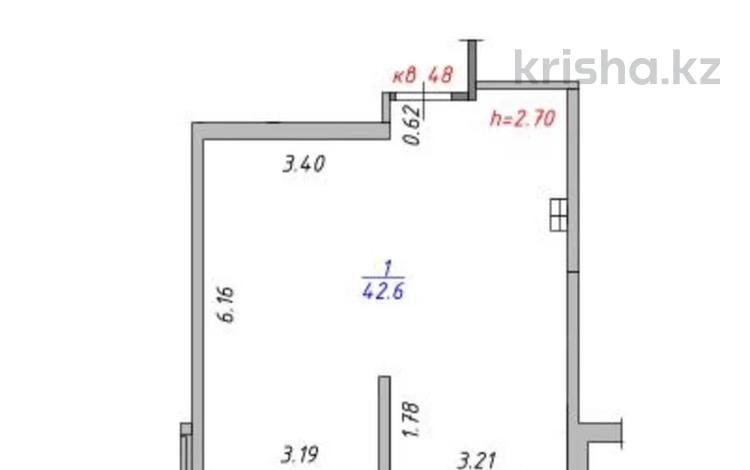 1-комнатная квартира · 42.6 м² · 1/9 этаж, микр.Кайрат 153/30 кор.6 — Бухтарминская за 25.5 млн ₸ в Алматы, Турксибский р-н — фото 2