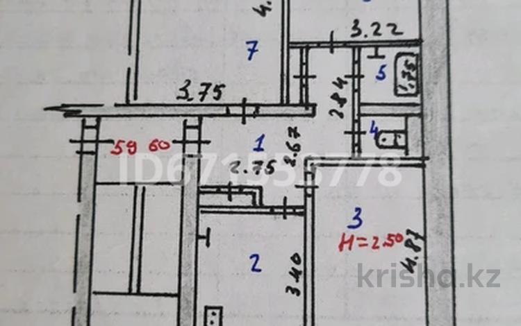 3-комнатная квартира, 66.2 м², 5/5 этаж, 68 квартал 6 за 16 млн 〒 в Темиртау — фото 2